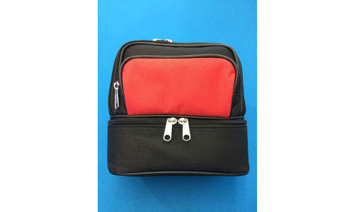 Petite Turniertasche für 3 Kugeln und Zubehör - rotes patch