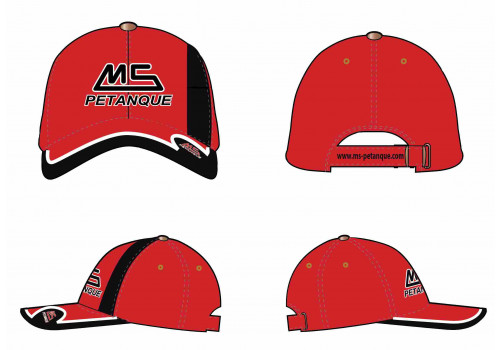 MS Baseballmütze -  rot / schwarz 