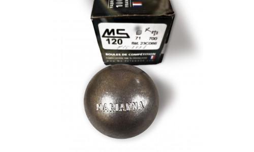  "120" Boule Kugel - MS Petanque 700 Gramm, 71 mm gravur MARIANNA