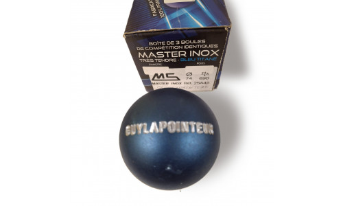 "Master" INOX Boule Kugel - MS Petanque  690 Gramm, 74 mm gravur GUYLAPOINTEUR