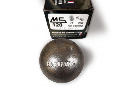  "120" Boule Kugel - MS Petanque 700 Gramm, 71 mm gravur MARIANNA