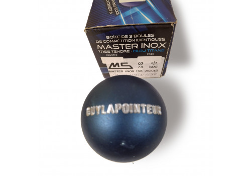 "Master" INOX Boule Kugel - MS Petanque  690 Gramm, 74 mm gravur GUYLAPOINTEUR