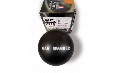 "2110" Boule Kugel - MS Petanque  690 Gramm, 76 mm gravur GAG WAGNER