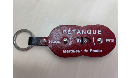 Leder Punktezähler mit Schlüsselanhänger ROT