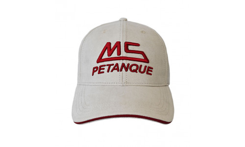 MS Petanque Suedine Baseballkappe Sand/Rot