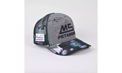 MS Petanque Baseballkappe Makai Grau/Schwarz mit Netz, limitierte Edition