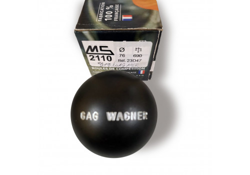"2110" Boule Kugel - MS Petanque  690 Gramm, 76 mm gravur GAG WAGNER