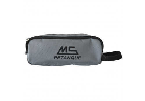 MS-Petanque Tasche für 3 Boulekugeln Grau-Schwarz