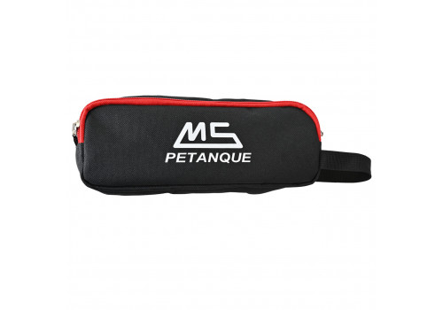 MS-Petanque Tasche für 3 Boulekugeln Schwarz-Rot