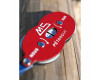 Leder Punktezähler MS-Petanque mit Schlüsselanhänger in Rot/Blau/Weiß